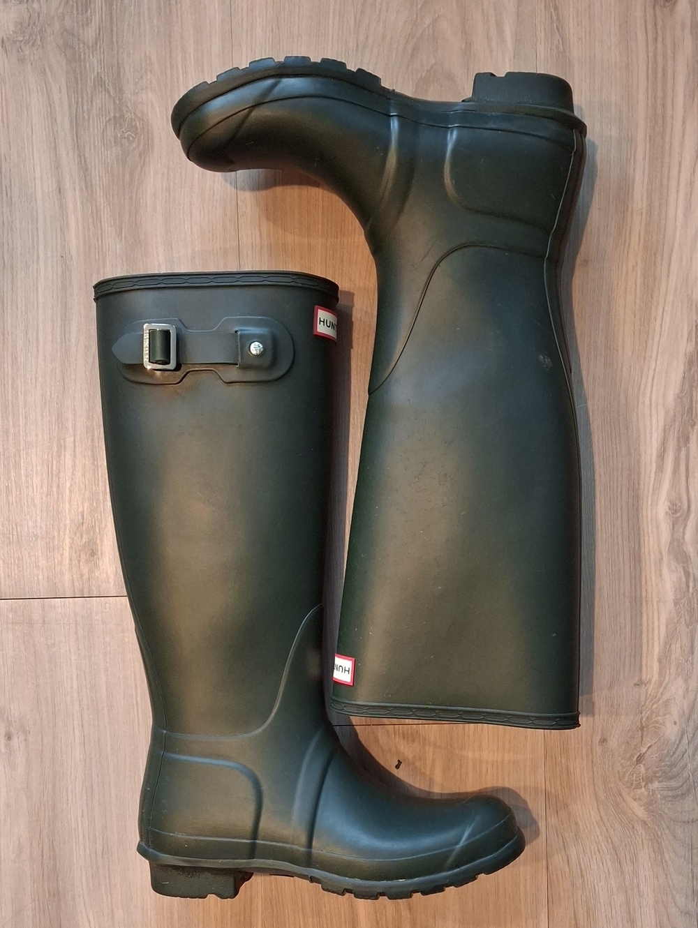 Hunter Women's Tall Waterproof Rain Boots in Dark Green